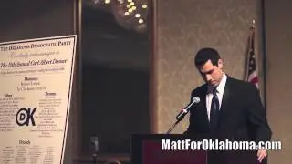 Matt Silverstein speaks at the Carl Albert Dinner