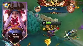 FREYA 1VS5 SAVAGE MOMENTS!!! ( FREYA BEST BUILD 2025 ) MLBB