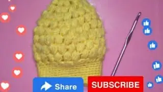How to crochet puff stitch with kilim threadغرزة الباف بخيط الكليم وخيط السلسله وخيط القطن