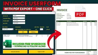 Excel Invoice Generator with VBA &ndash; Free File + 1 Click PDF Export Tutorial