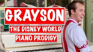 GRAYSON THE DISNEY WORLD PIANO PRODIGY - HE IS EXTRAORDINARY CASEY'S CORNER MAGIC KINGDOM