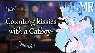 Furry ASMR 🩵 100 Kisses from your Catboy~ [3dio][Counting]