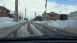 富丘通 [ #札幌市 1080p 車載動画 2017 ドライブ]：国道5号交点～新琴似2条通交点
