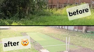 how to make cricket pitch at home in backyard / garden I did gardening and made into cricket pitch