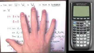 Sums and Direct Sums of Subspaces