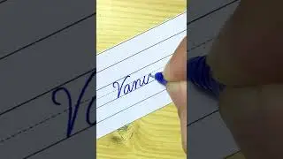 &ldquo;Vaniya&rdquo; How to write Beautiful Name in English Cursive Writing | Cursive Handwriting Practice