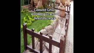 Cement Grill wooding tractor cement carvingPark landscaping Ideasinto the radiuspar