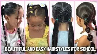 4 beautiful and easy kids hairstyles for school 😍 cute hairstyles for little girl