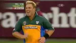 Warne's stupid bouncer, and Lara's brainless reply  Oh Brian, wrong answer!!!