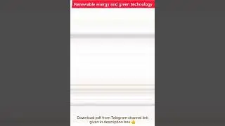 Renewable energy and green technology ##Bsc Ag ##VI sem