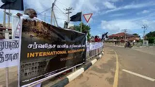 Black flags and protests mark Human Rights Day in Tamil homeland
