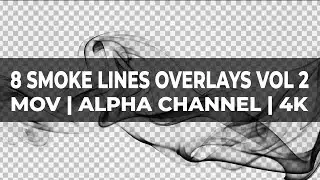 Thin Fine Smoke Overlays on Alpha Vol. 2 &ndash; 8 Delicate 4K Matte Animations