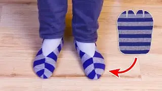 Slippers from a Sweatshirt or T-shirt // Easy Way to make slippers at home // Easy sewing project
