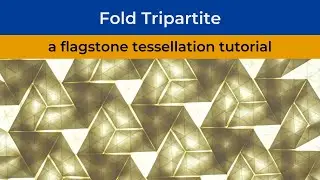 Fold Tripartite, an almost-flagstone pattern with trapezoid twists