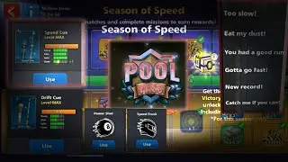 8 Ball Pool || Speed Pool Pass || Unlock All Rewards Cues Decals Avatars