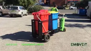 SM1000 Tug w Multi 2 Wheelie Bin Trailer