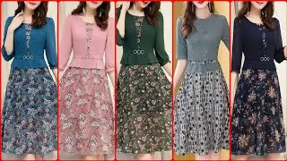 Most Beautiful And Unique Style Chiffon Midi ALine /Skater Dresses For Stylish Girls