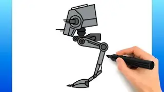 How To Draw An AT-ST Walker (Easy Drawing Tutorial)