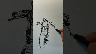 Minimalistic Motorbike Sketch | Ambient Noise Relaxation 🎧🔉|  #shorts