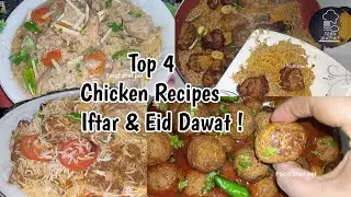 Iftar Feast on a Budget | 4 Easy Chicken Recipes for Eid | Tikka, Biryani, Kofta & White Chicken