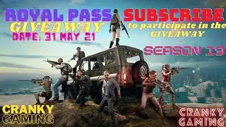 🔴PUBG S19 RP GIVEAWAY.... 1 DAY LEFT ...DATE: 31 MAY...SUBSCRIBE to participate in the #GIVEAWAY