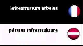VOCABULAIRE EN 20 LANGUES = infrastructure urbaine