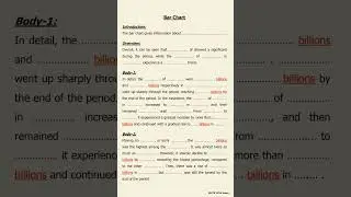 IELTS writing task 1 template,  Bar chart. #ielts #ieltspreparation #ieltswritingtask1 #template