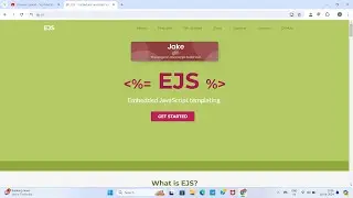 Intro to EJS (Embedded JavaScript), running the JavaScript in the html file(embedding)