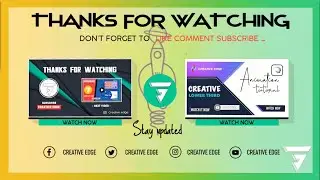 YouTube end screen animation |alight motion | simple editing tutorial | outro | creative edge