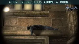 GLITCH; Batman; Arkham Origins; Goon Unconscious Above A Door