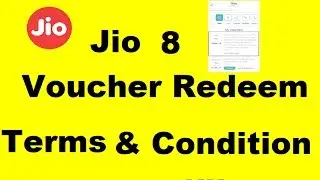 Jio 8 Vouchers Terms And Condition For Redeem RS 50 Discount on Jio Recharge