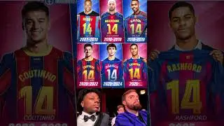 FC Barcelona Number 14 Shirt History (2007&ndash;2025)