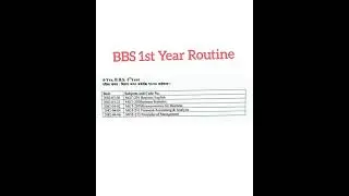BBS 1st Year Routine 2082