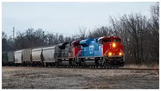 Canadian National Trains in Central Illinois — December 19, 2020 (4K Test Video)
