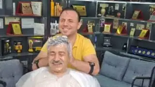 asmr beard SHAVING and hair washing @Bay.Y.DEMIRBAS