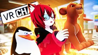 🦁 O CAPITÃO DOS PINGUINS encontrou o SIMBA no VRCHAT 🐧