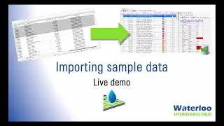 Waterloo Hydrogeologic - Importing Sample Data in AquaChem: Live Demo