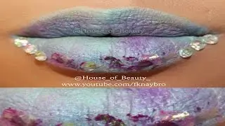 Mermaid Inspired Lip Art
