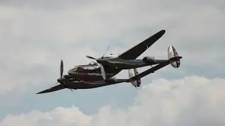 Red Bull P-38 Lightning at Duxford England Flying Legends Airshow July-2011