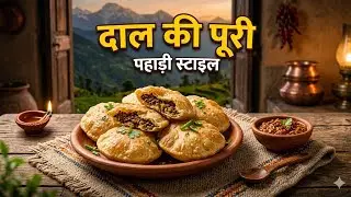Gaon Ki Kali Daal Poori | Pahadi Taste at Home #shorts 
