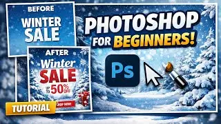 Photoshop Tutorial for Beginners !! |Winter Sale Social Media Poster Design  | Adobe Photoshop