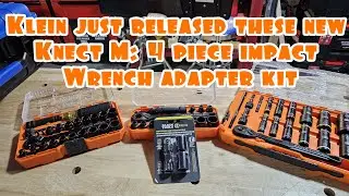 Klein just released these new Knect M  4 piece impact wrench adapter kit! #kleintools 