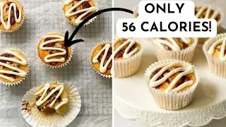 56 Calorie Cinnamon Roll Muffins | low calorie muffins | low calorie cinnamon roll muffins
