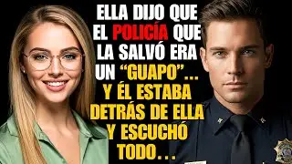 ELLA DIJO QUE EL POLICÍA QUE LA SALVÓ ERA UN “GUAPO”... Y ÉL ESTABA DETRÁS DE ELLA Y ESCUCHÓ TODO…