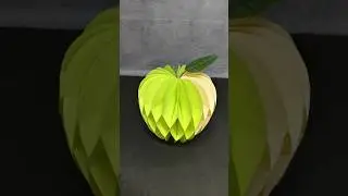 DIY Green Apple Made from Paper 🍏|#art #craft #trending #shorts #artandcraft