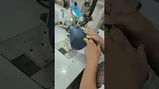 Sewing of sweatband on the hat and sewing of the brim of the hat