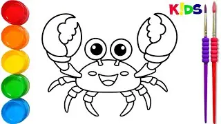 Crab Drawing for Beginners | Learn to Draw Animals