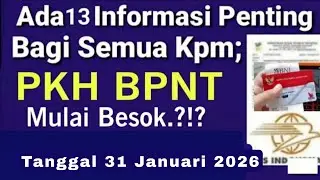 VERY IMPORTANT INFORMATION STARTING TOMORROW, PKH BPNT KPM WHO ARE WAITING FOR PHASE 1 SOCIAL ASS...