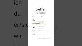 TREFFEN Conjugation (Present) | German Verbs (Learn German Fast!)  #deutschlernen #germangrammar