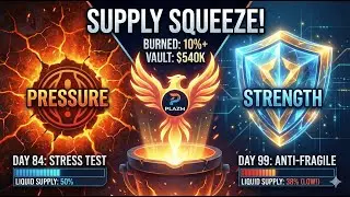 PLAZM Supply Squeeze! Liquid Supply Crashes to 38% (Day 99 Report)